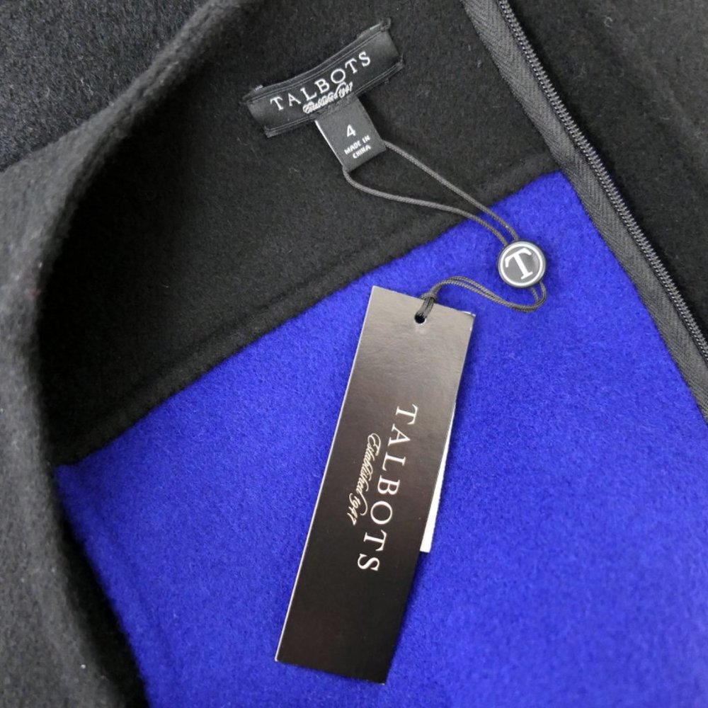 Talbots Wool Colorblock Sheath Dress - Picture 3 of 7